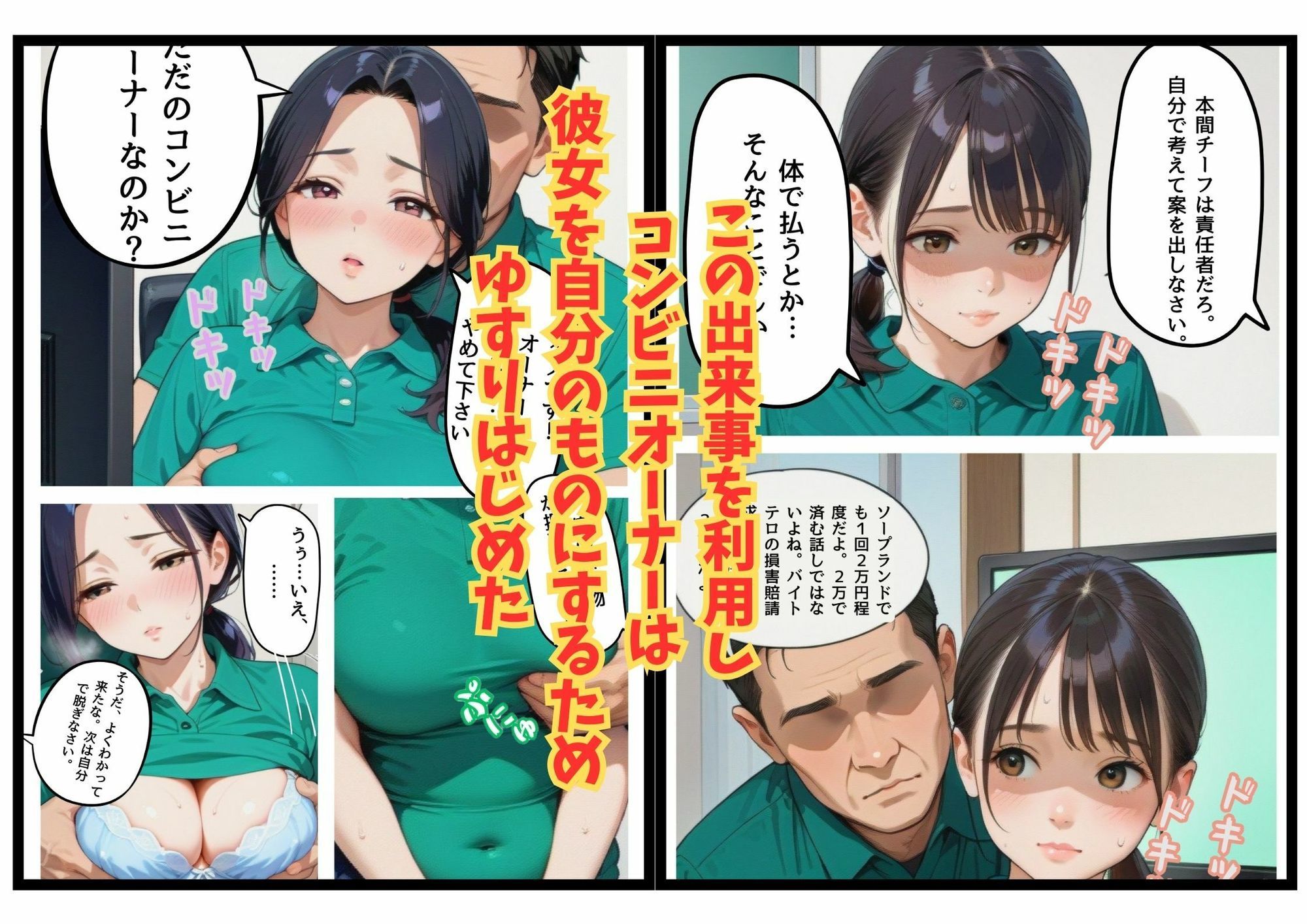 コンビニオーナーに弱みを握られた人妻バイトリーダー サンプル3ページ目