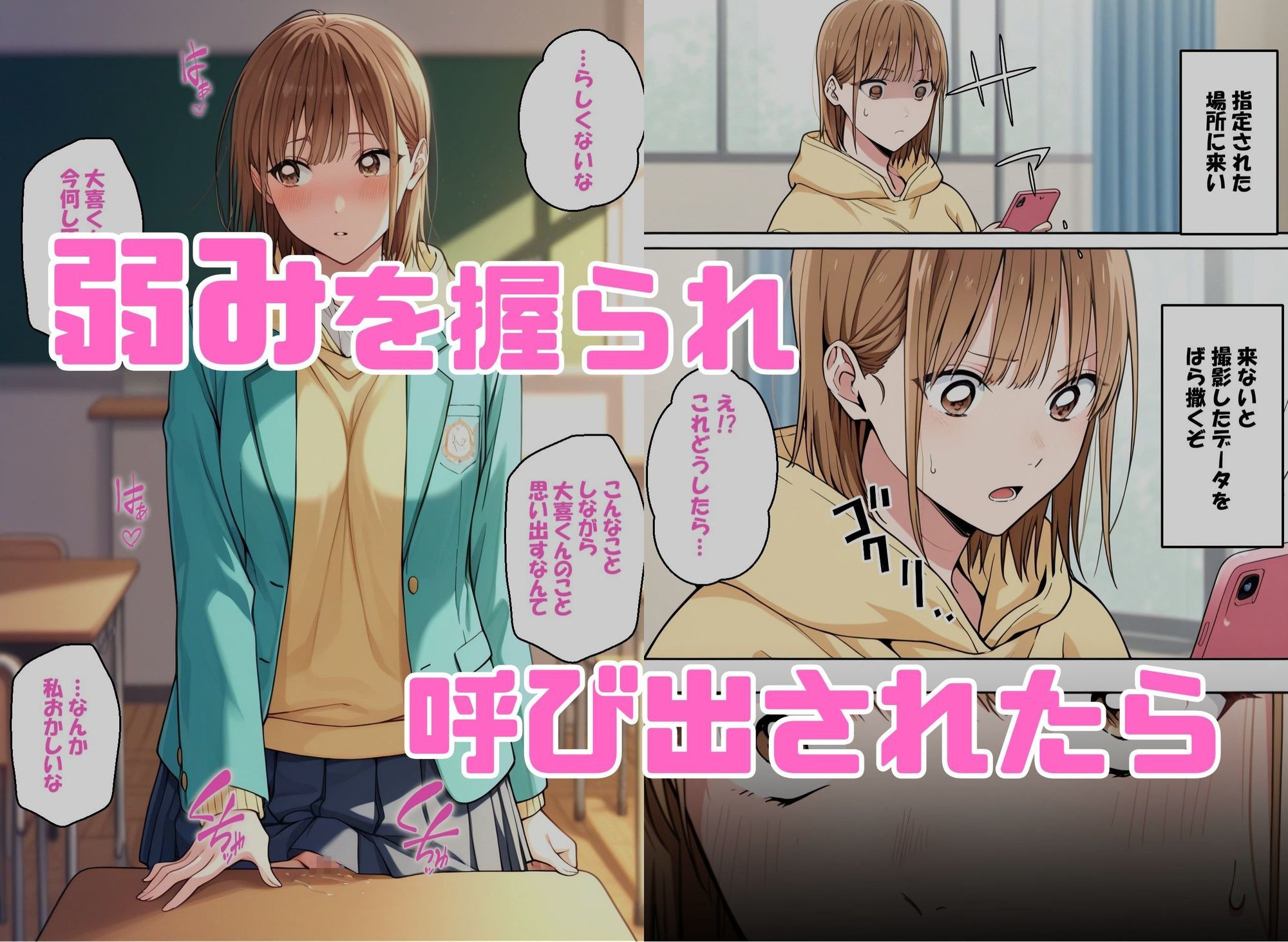 寝取られ女子 弱みをネタに支配された 鹿〇千夏 サンプル1ページ目