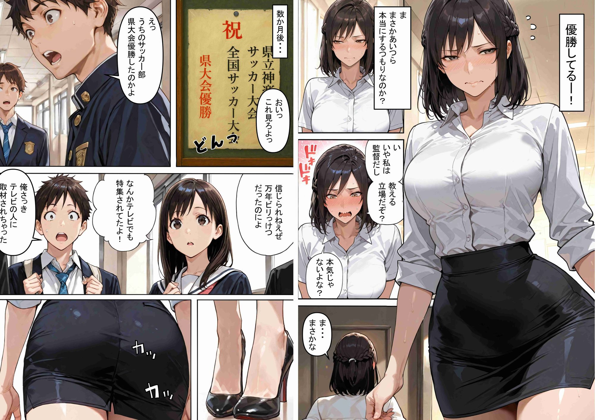 優勝の代償に身体を差し出した既婚女性監督の話。 サンプル7ページ目