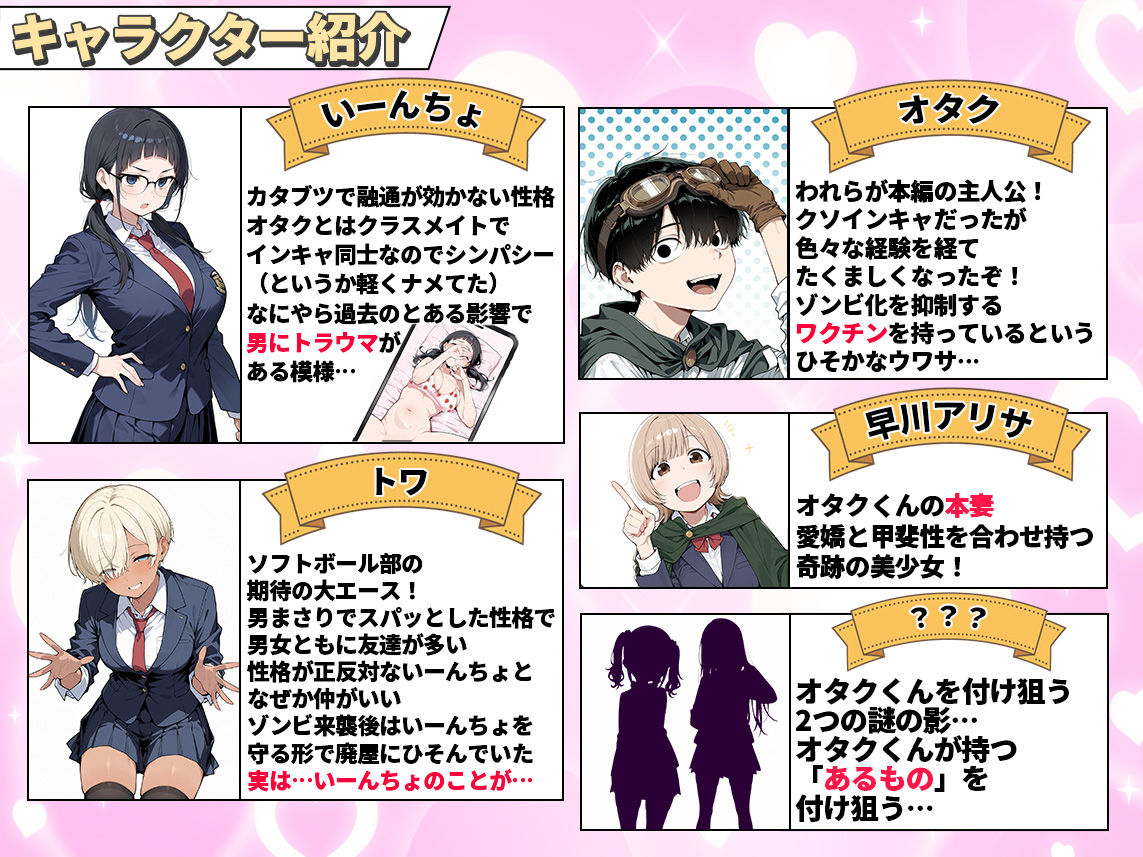 ゾンビに支配された学園で冴えない童貞のオタク君が少女たちの救世主になる話2 サンプル1ページ目