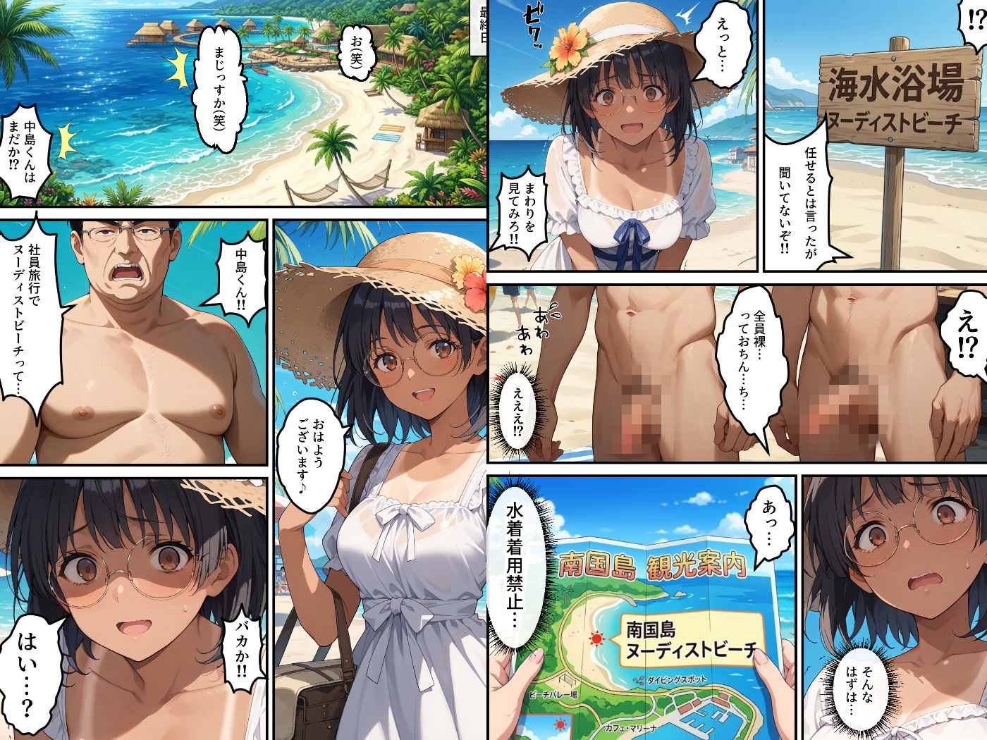 社員旅行でヌーディストビーチってバカなのか！？ー完璧新人ちゃんの失敗プラン！ サンプル5ページ目
