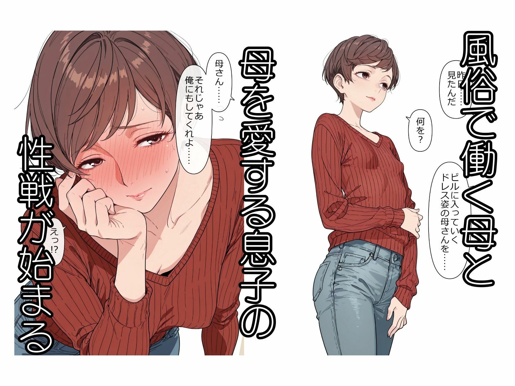 母と息子のイキゲーム1 サンプル2ページ目