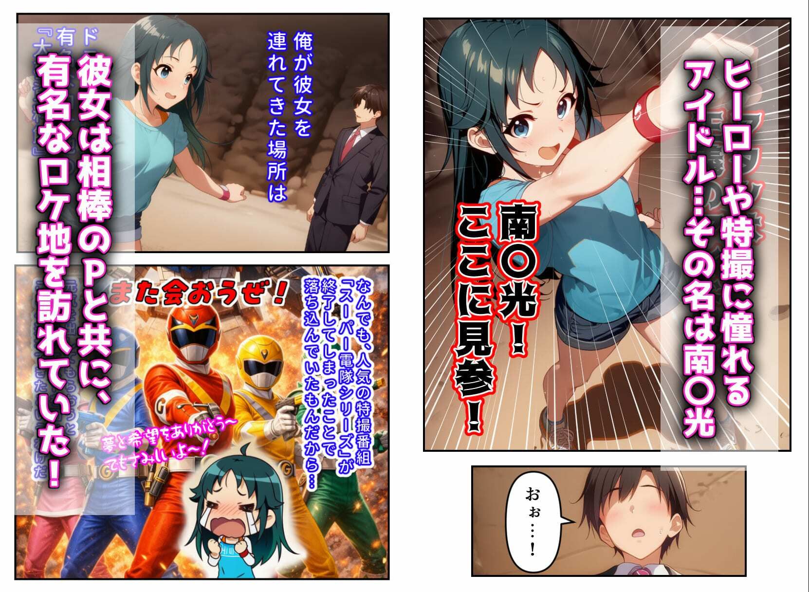 発情アイドルとペロリストP。 ヒーロー目指してエッチな改造手術 サンプル2ページ目