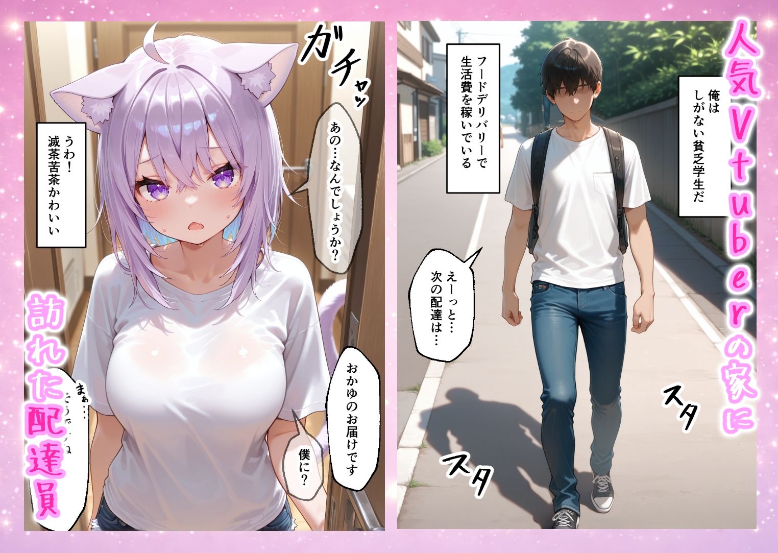 おかにゃん編-推しのVtuberとナマえっち 配信中に喘ぎ声 たっぷり中出し サンプル1ページ目