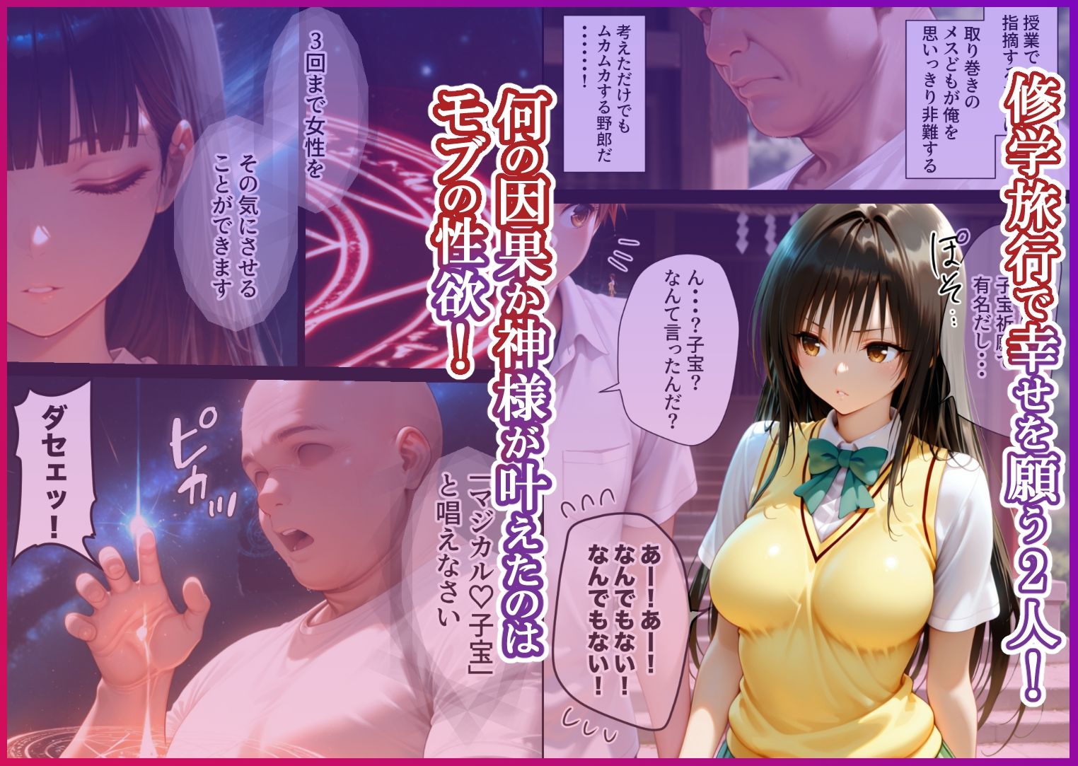 淫紋によって快楽 何度もイかされ寝取られる 古○川編 サンプル1ページ目