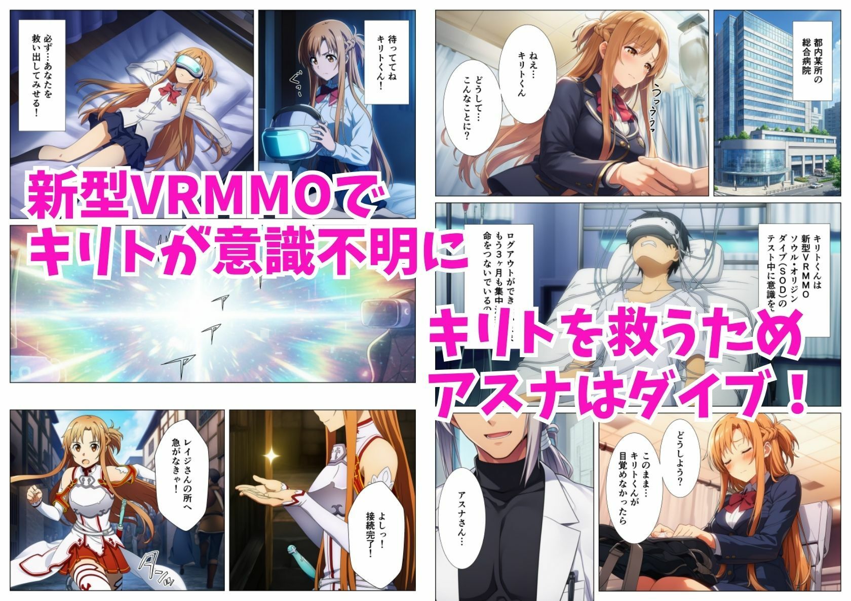 アスナ悪堕ち、SAOヒロイン達を次々と闇堕ちに誘う快楽の戦姫 サンプル1ページ目