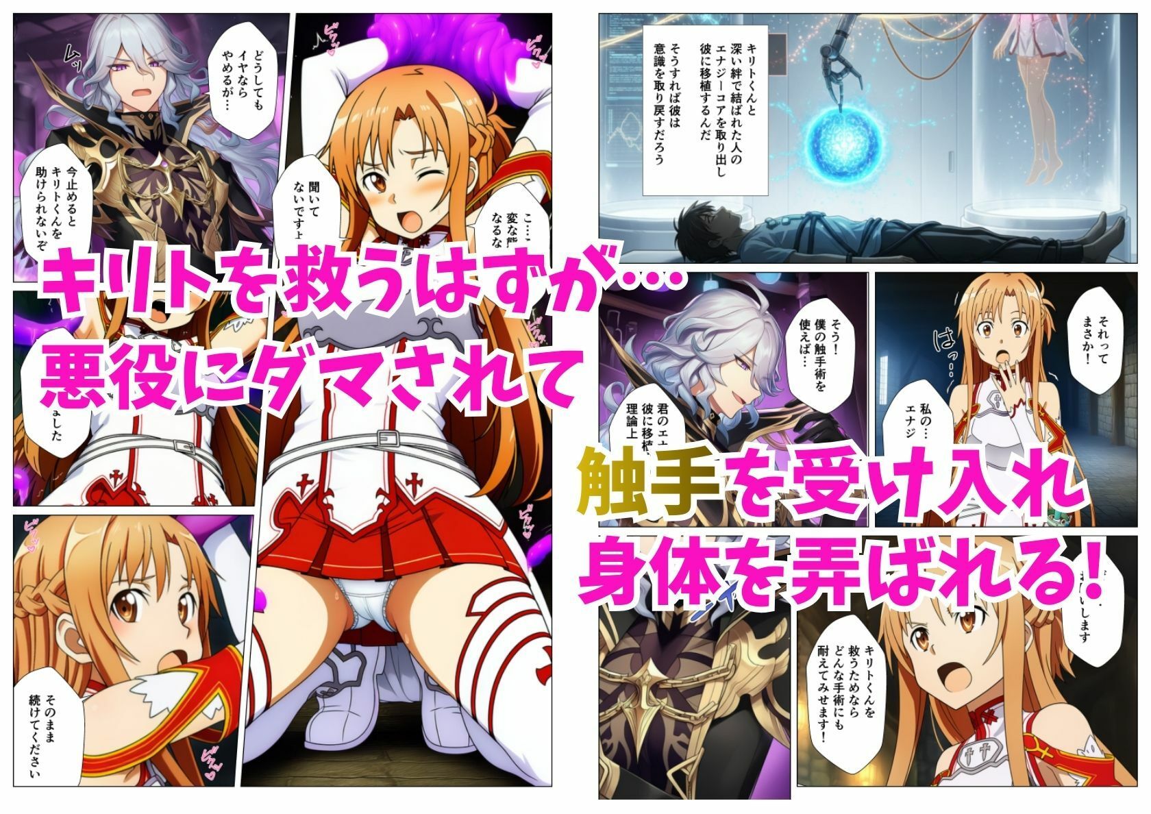 アスナ悪堕ち、SAOヒロイン達を次々と闇堕ちに誘う快楽の戦姫 サンプル2ページ目