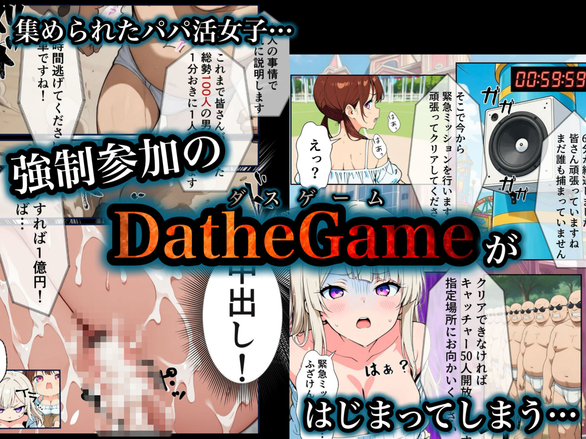 DatheGame〜悪徳パパ活女を捕まえれば全員中出し〜 サンプル4ページ目