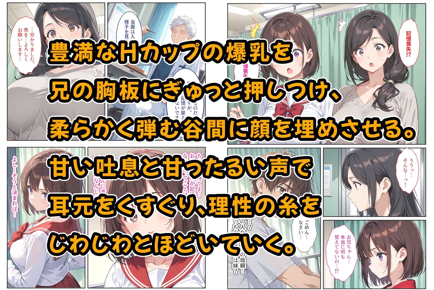 記憶喪失の兄を騙して中出しセックスをねだってくる爆乳妹〜たわわに実った妹おっぱいに欲情して我慢できない〜 サンプル4ページ目