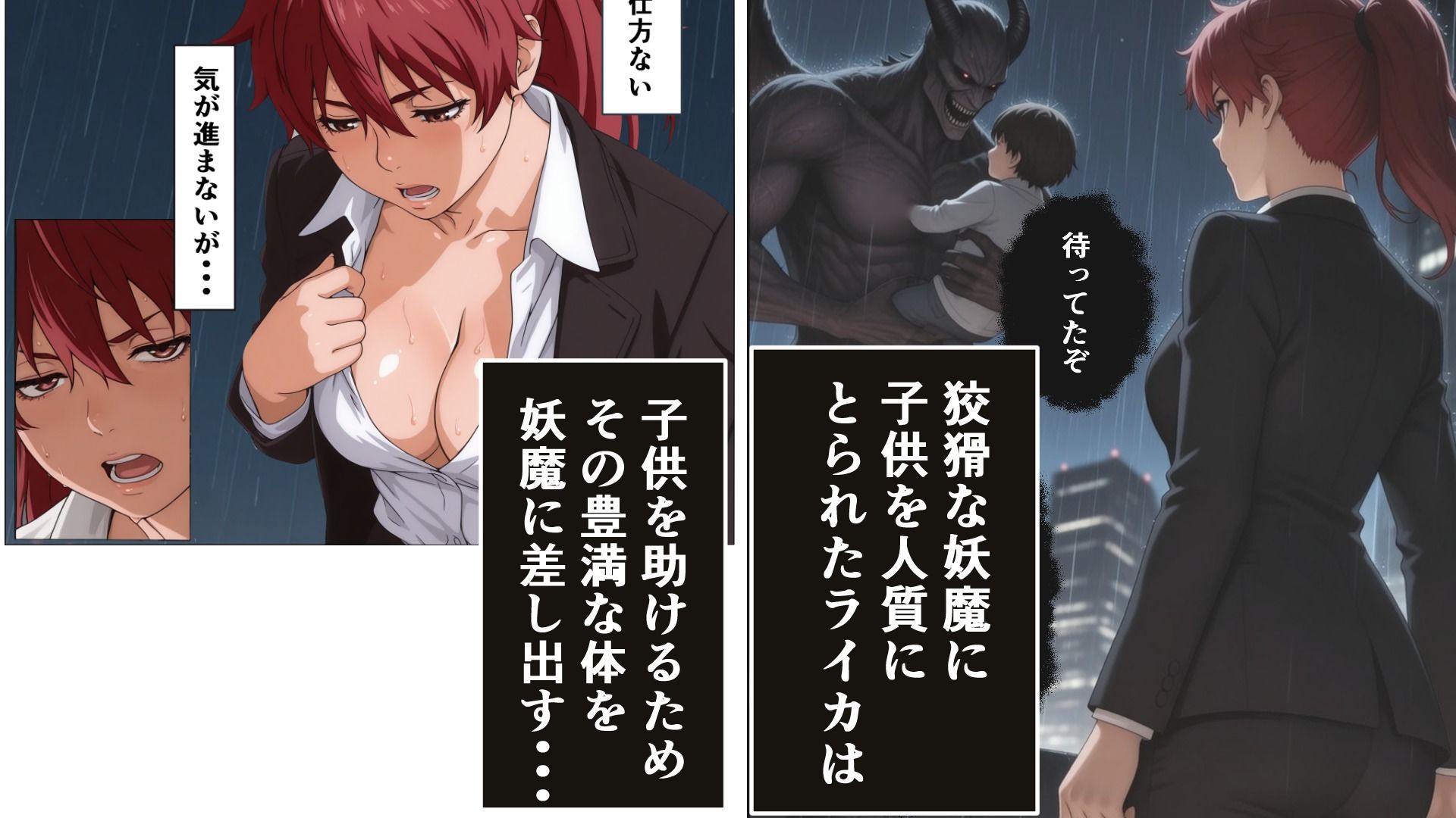 退魔士ライカ  屈辱の人質交渉  前編 サンプル3ページ目