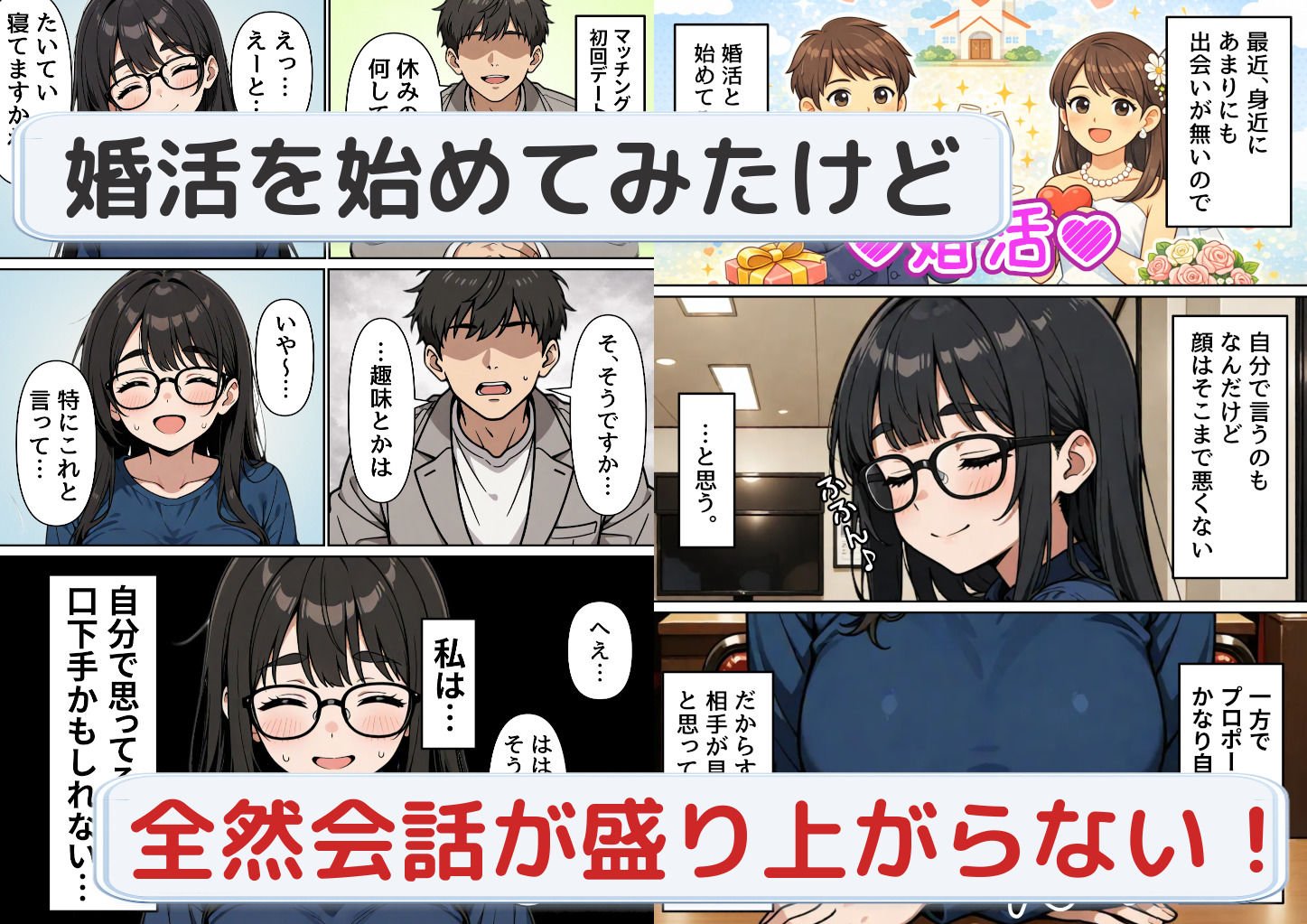 婚活連敗アラサーさんは今日もめちゃくちゃムラムラしてる サンプル1ページ目