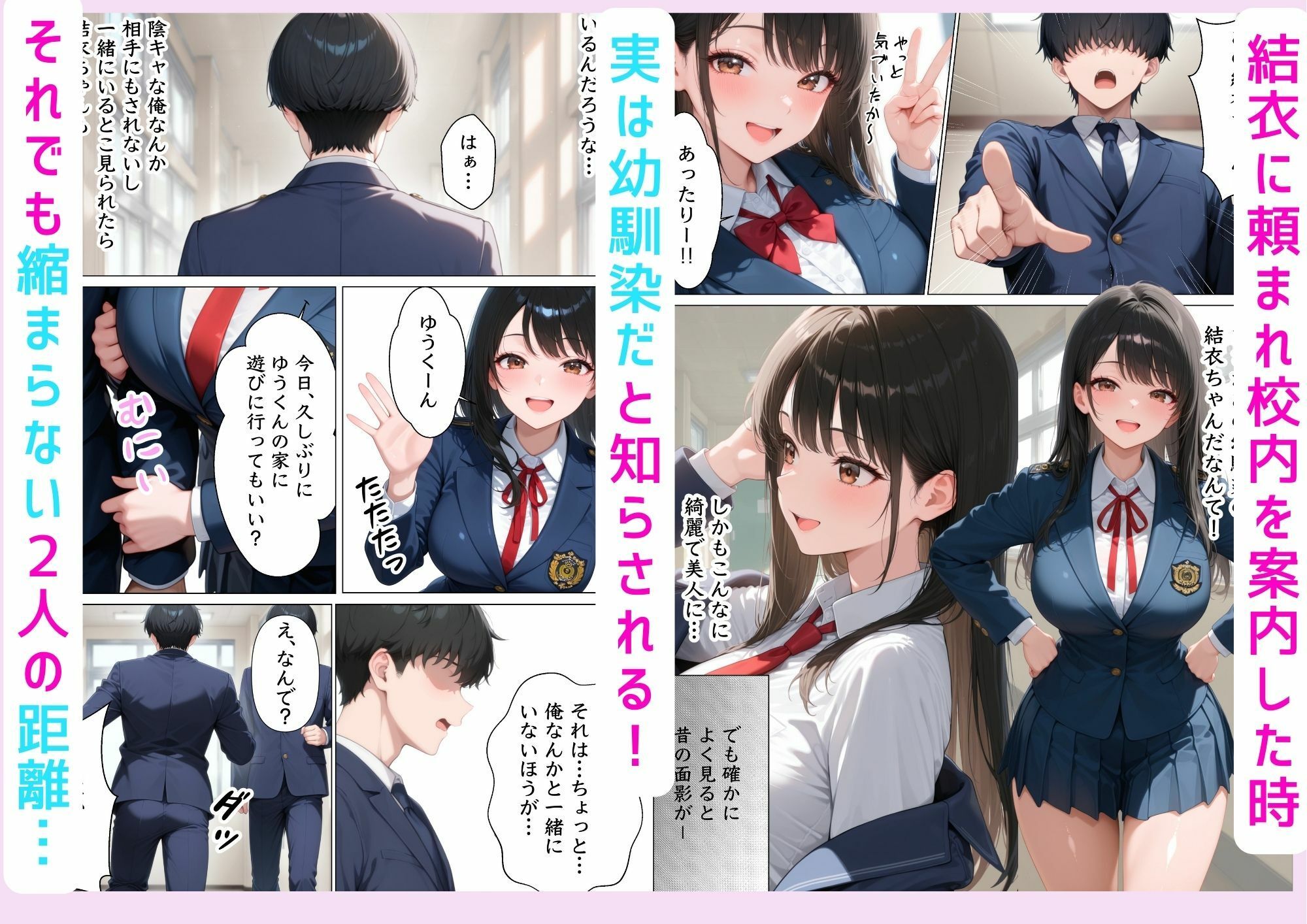 童貞陰キャが幼馴染の清楚系美女を何度も絶頂させたらセックスの虜になった話 サンプル2ページ目
