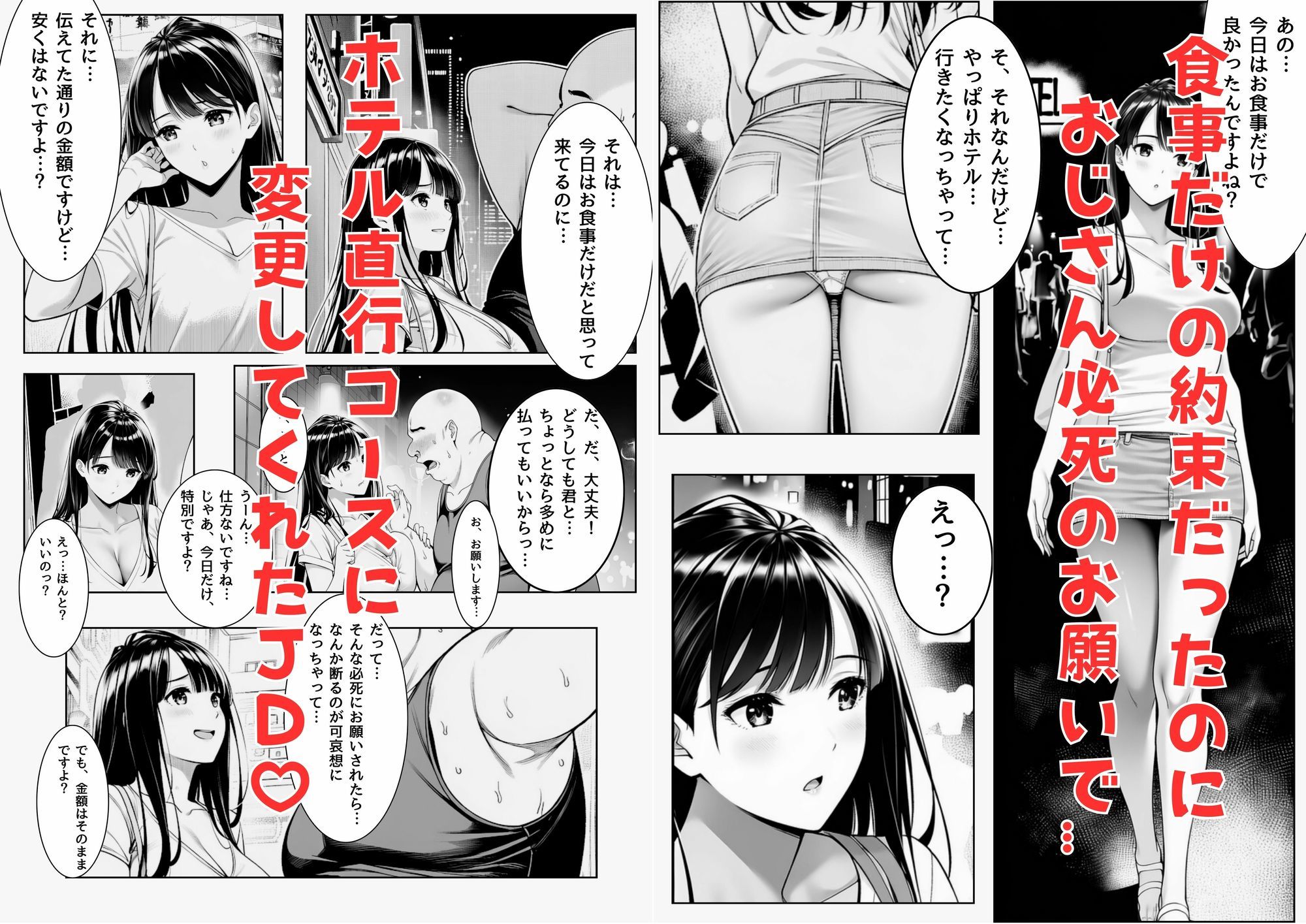 パパ活JDがおじさんをセフレにしちゃうお話 サンプル2ページ目