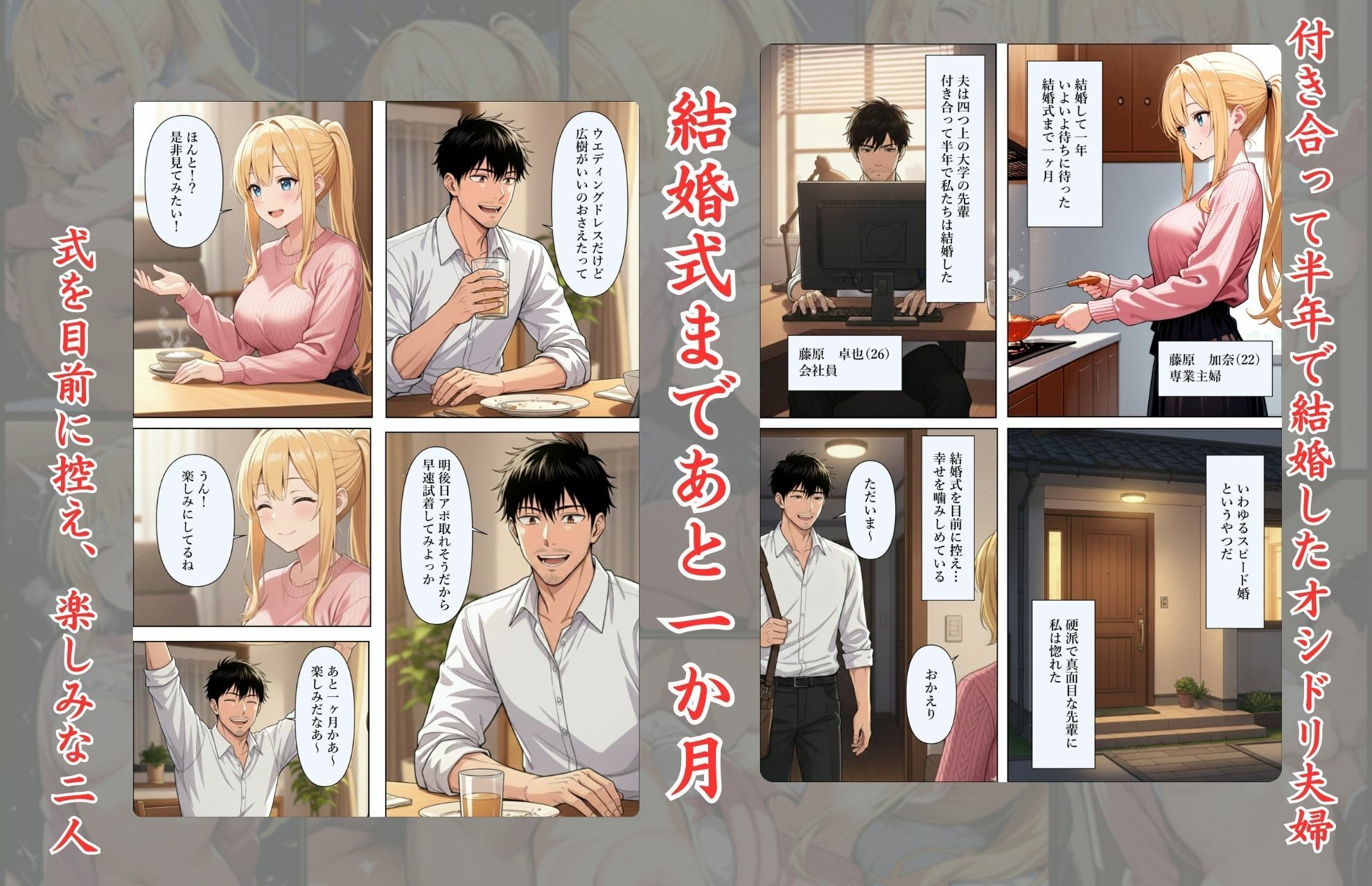 結婚式前夜に… サンプル3ページ目