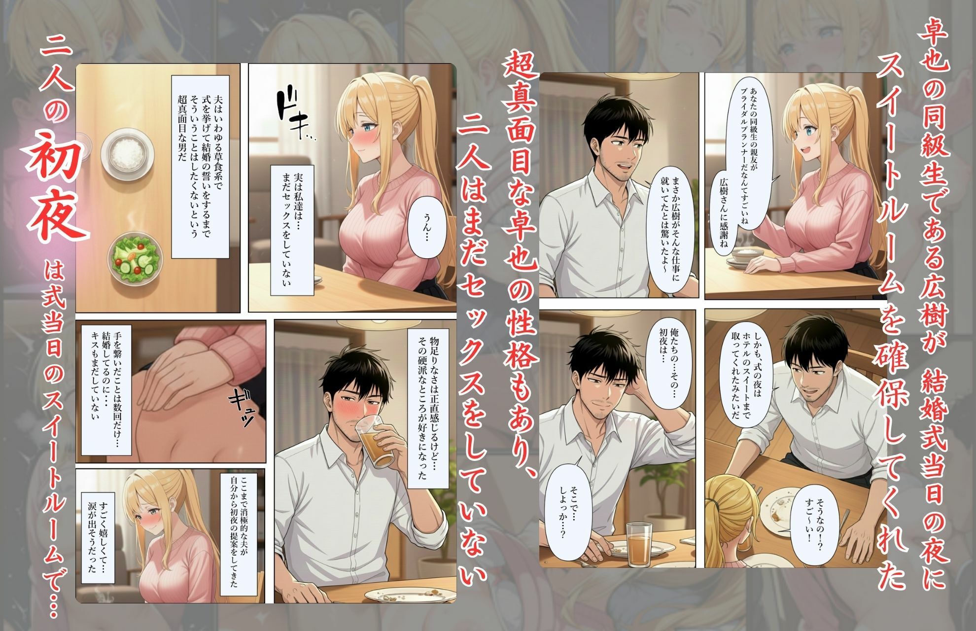 結婚式前夜に… サンプル4ページ目