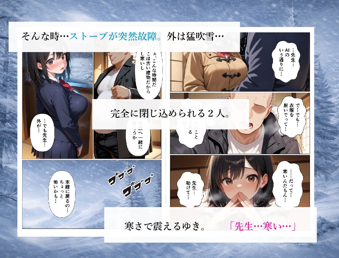 ストーブ故障で凍えている内気美女の教え子を中出しセックスであっためてあげる話 サンプル3ページ目