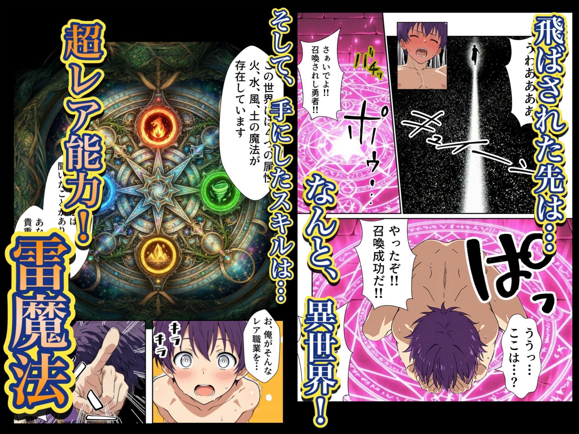 異世界召喚された最弱の雷魔法使い、体術で無双しまくり国へ復讐し、女全員を性奴●にした話 サンプル2ページ目
