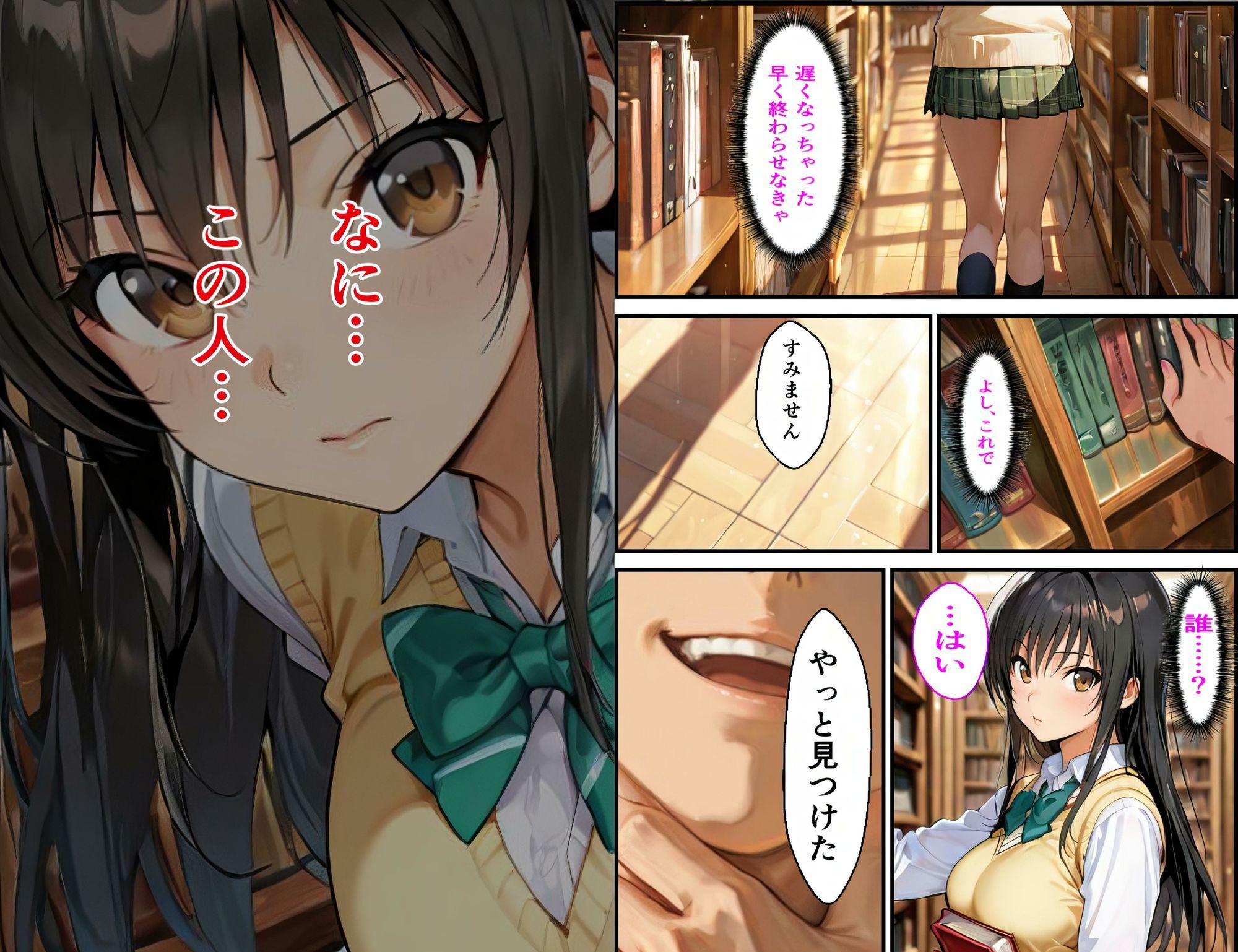 放課後の古手〇唯の悲劇 2【図書室編】ー消せない過去と動画の鎖 サンプル1ページ目