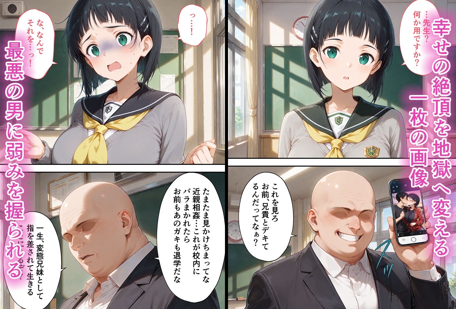 弱みを握られた俺の彼女が寝取られ堕ちるまで 直葉編 サンプル2ページ目