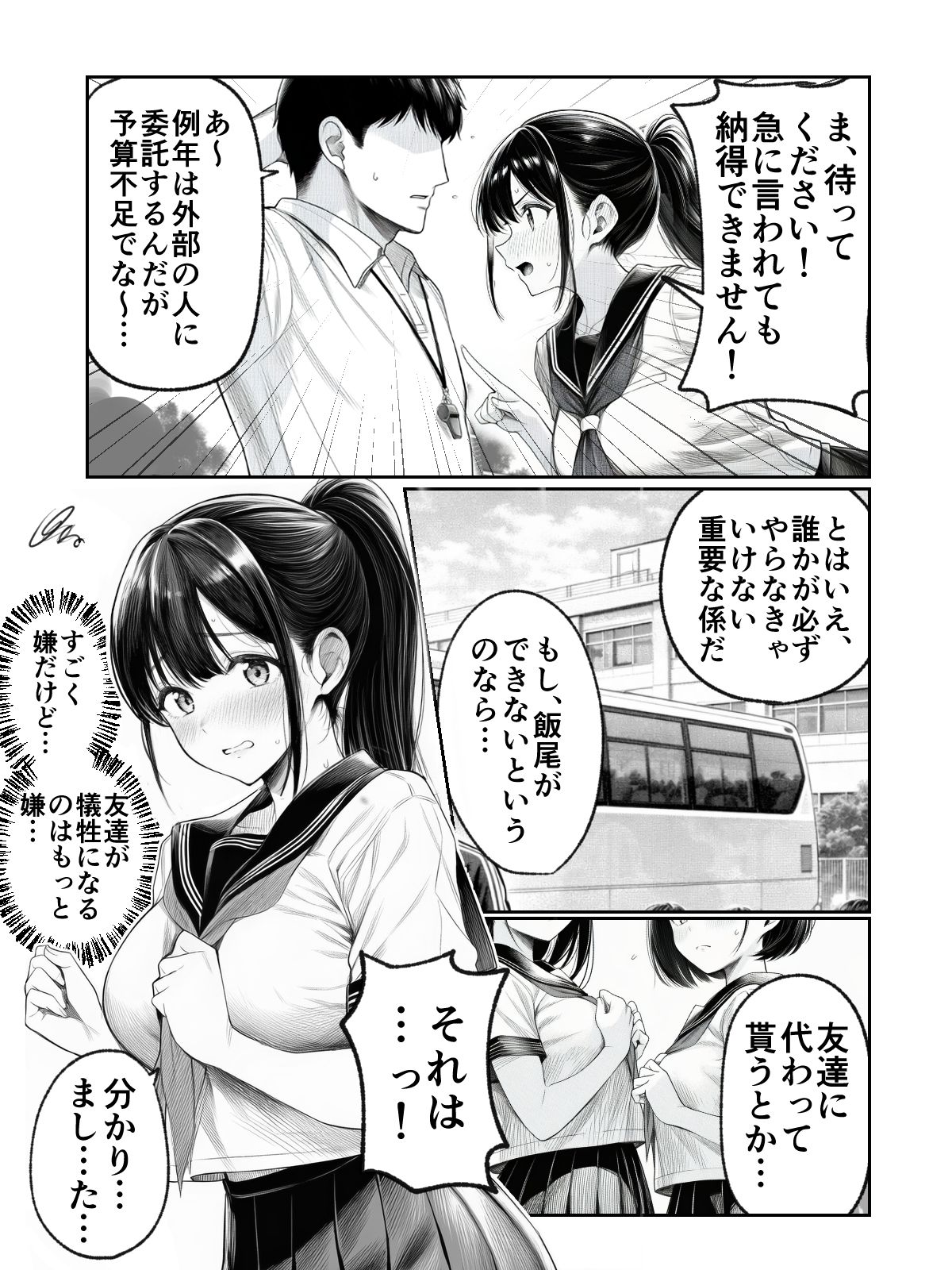 え？修学旅行なのに私が性処理係ですか？ サンプル3ページ目