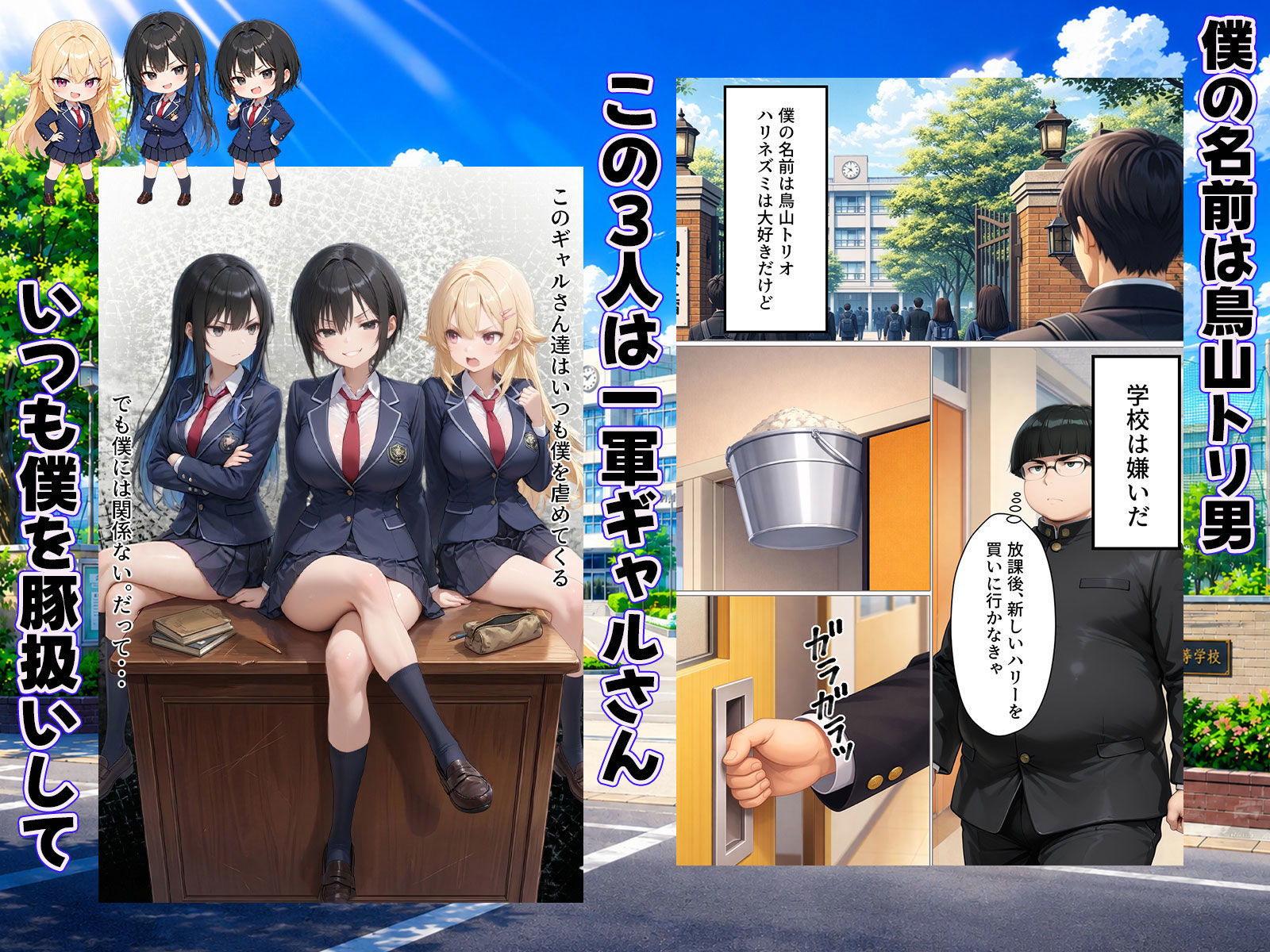 僕をいじめたギャルさん達に復讐する話ーリベンジ結衣編ー サンプル1ページ目