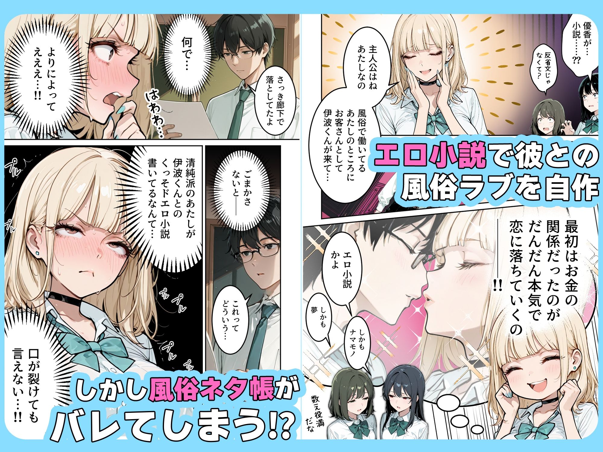 おバカギャルと勘違い風俗プレイでドキドキいちゃラブH サンプル2ページ目