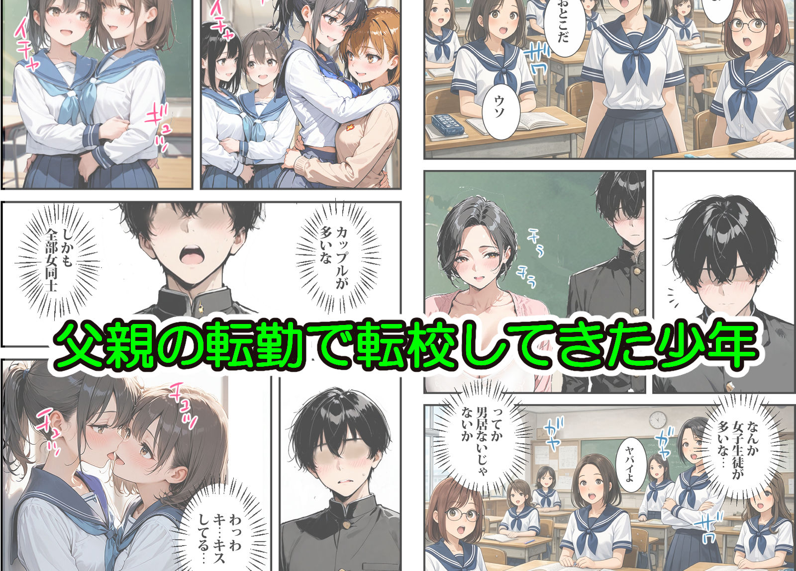 転校した学校は貞操逆転の学校だった サンプル1ページ目
