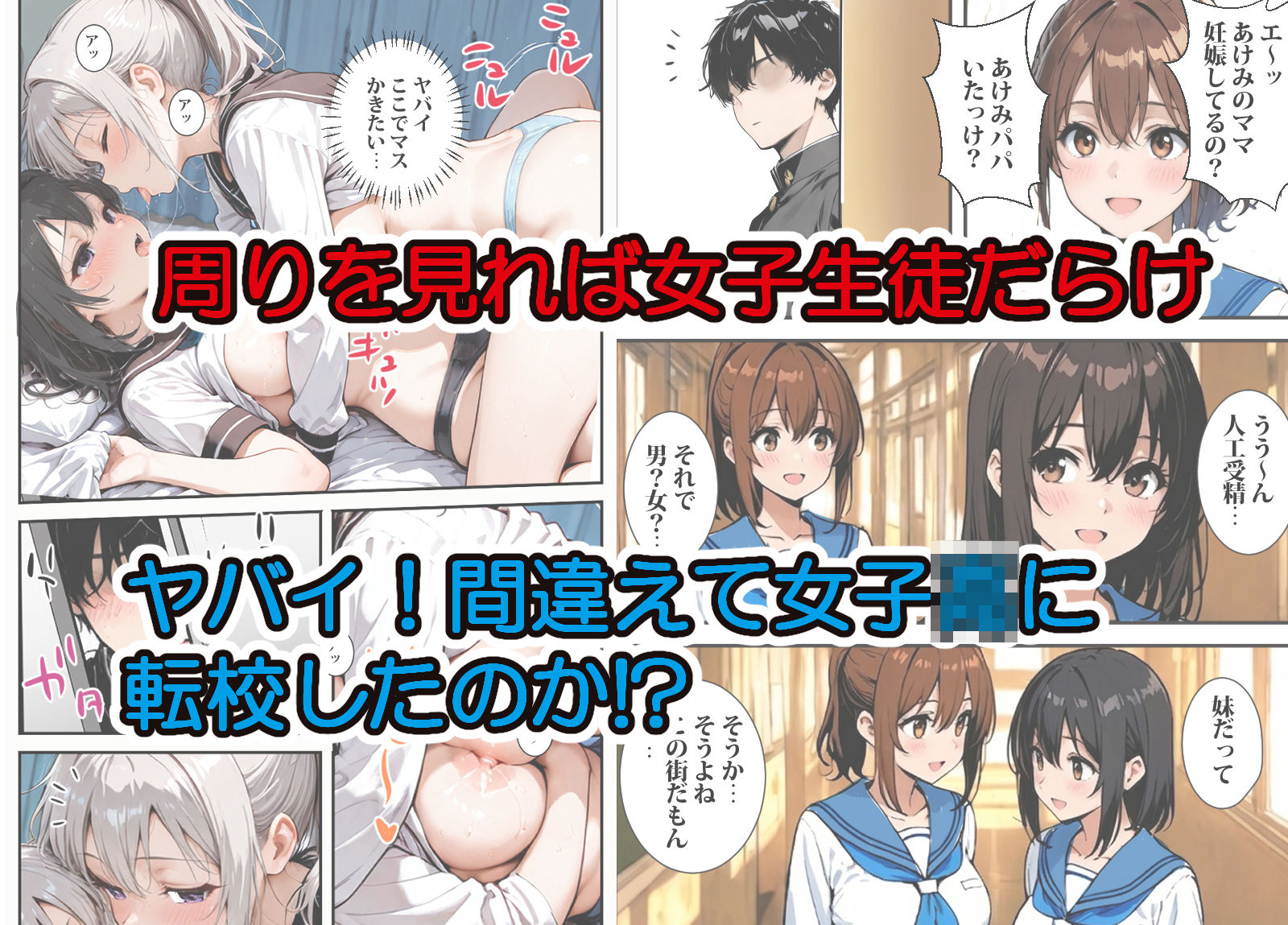 転校した学校は貞操逆転の学校だった サンプル2ページ目