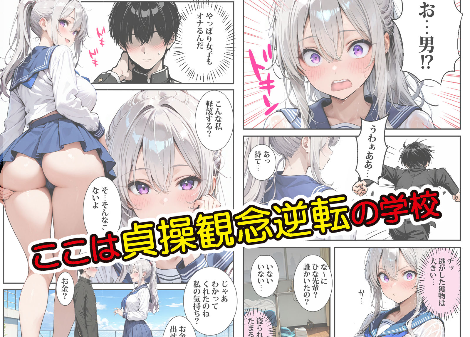 転校した学校は貞操逆転の学校だった サンプル3ページ目
