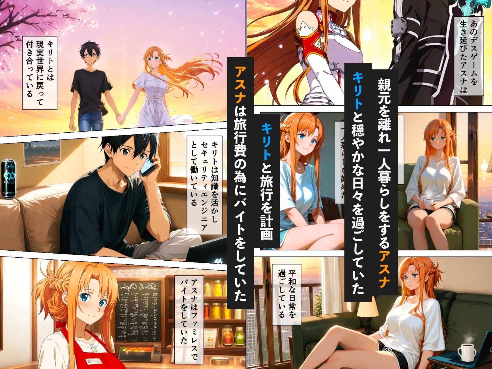 仕事ができないキモ男にアスナが弱みを握られて寝取られる話 サンプル1ページ目