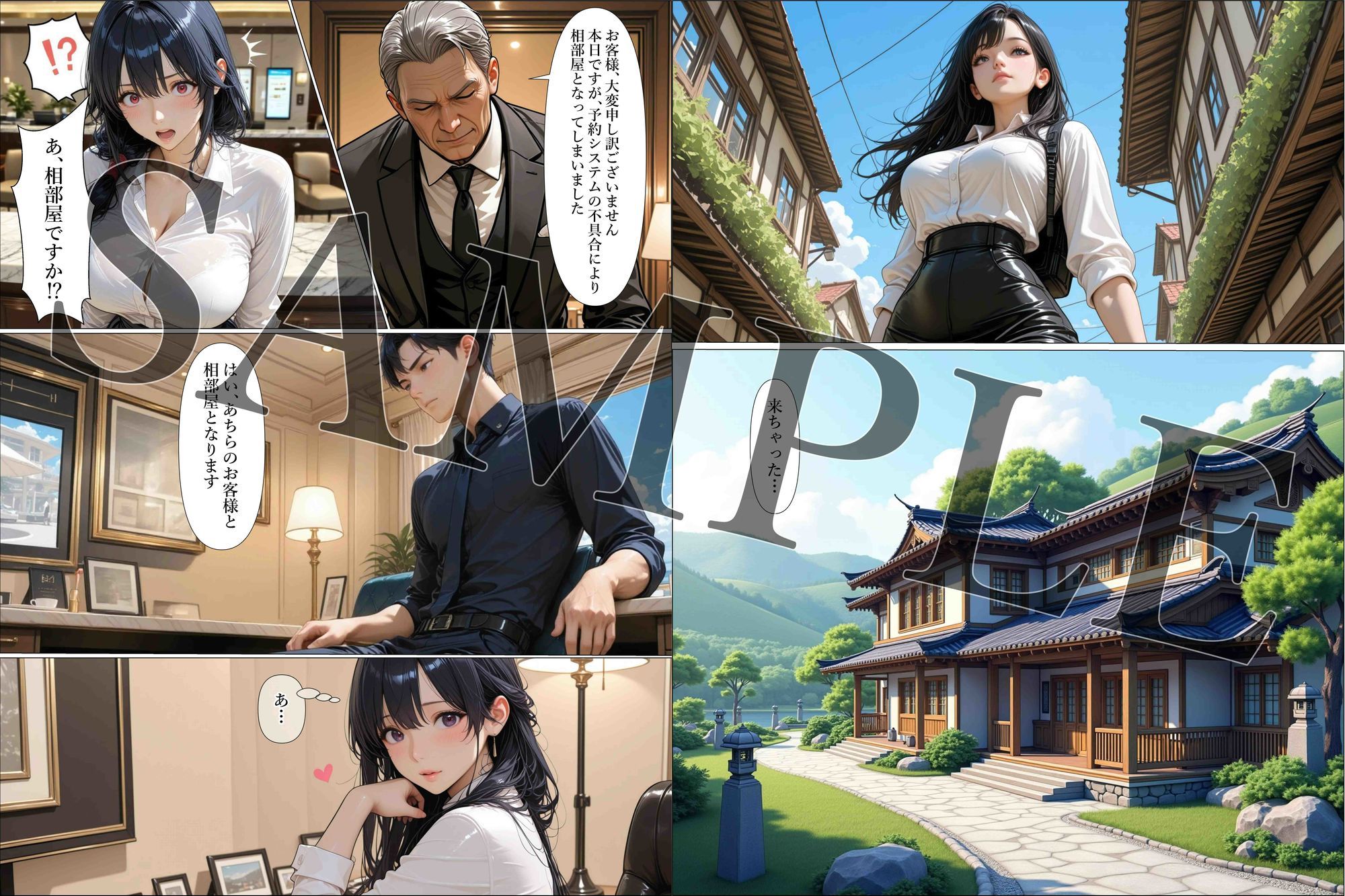 旅行先の予約トラブルで相部屋になった男の子にお仕置きしちゃった話 サンプル1ページ目