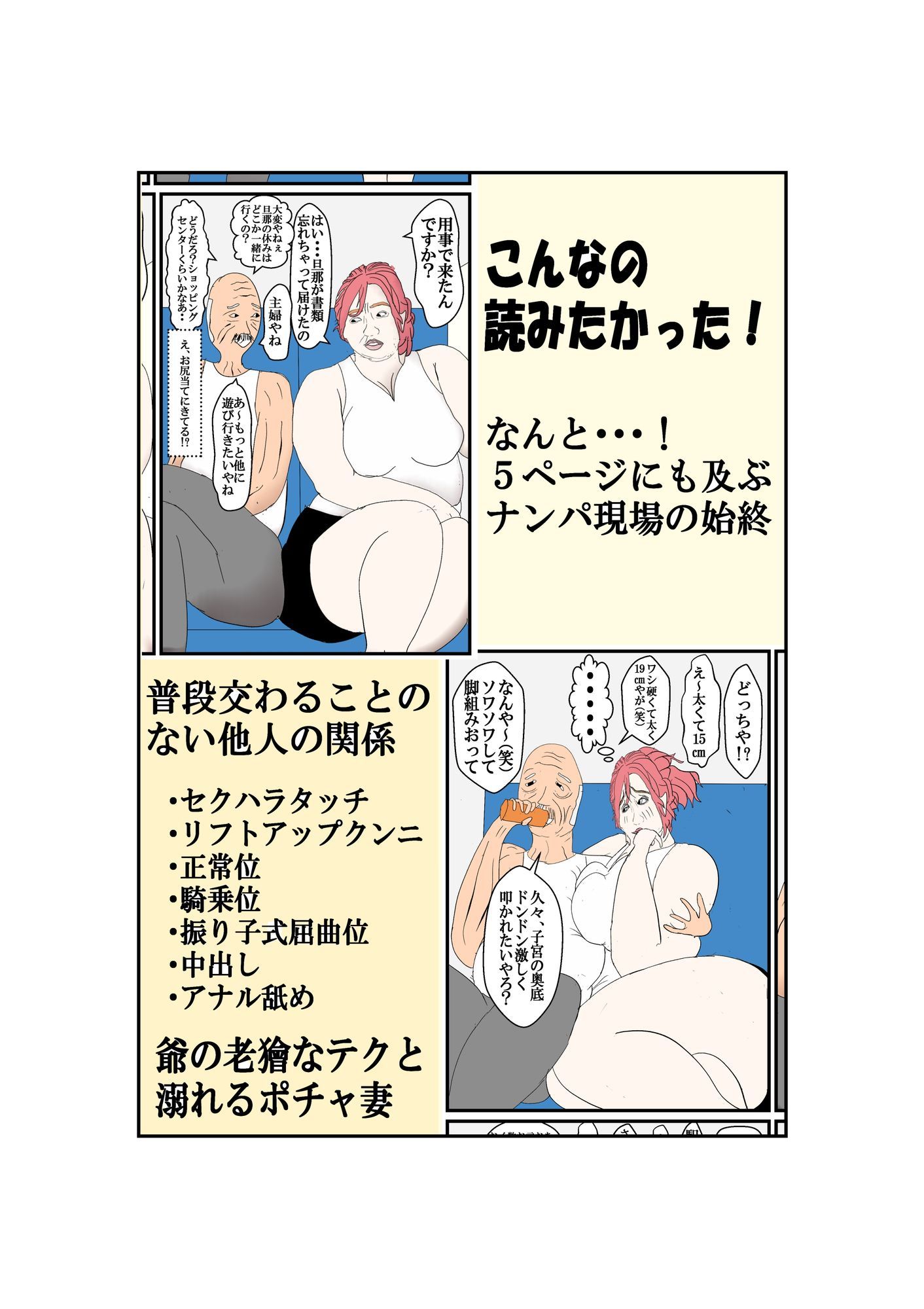 淋しさを突かれてエロ爺に堕とされたぽっちゃり人妻 サンプル2ページ目