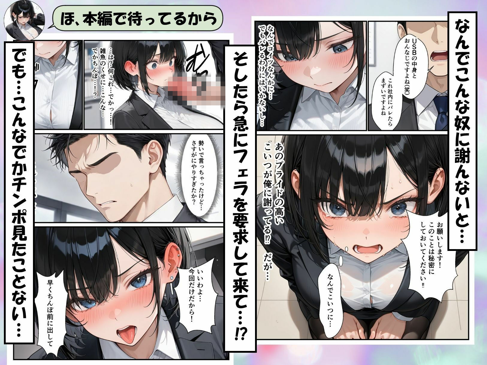 パワハラ女上司のエロ垢がばれて専用オナホになる話 サンプル7ページ目