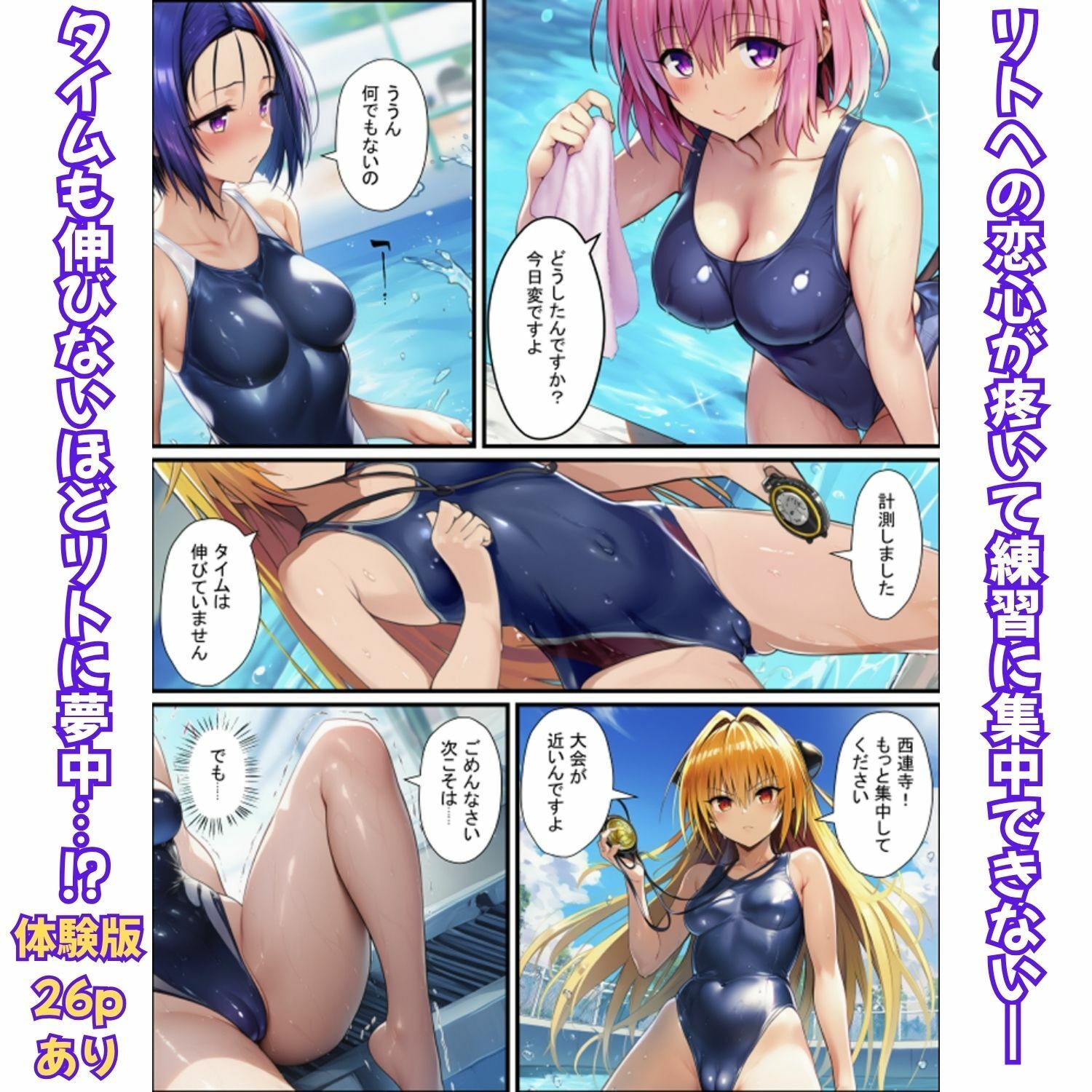 濃厚イチャらぶハーレム！とらぶるヒロインが愛を共有する絶頂合宿【モモ・大人ヤミ・春菜編】 サンプル1ページ目
