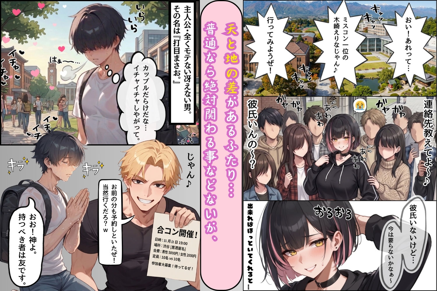 ヘタレの僕が大学ミスコン1位をお持ち帰りしたらセックス耐久させられた話。 サンプル2ページ目