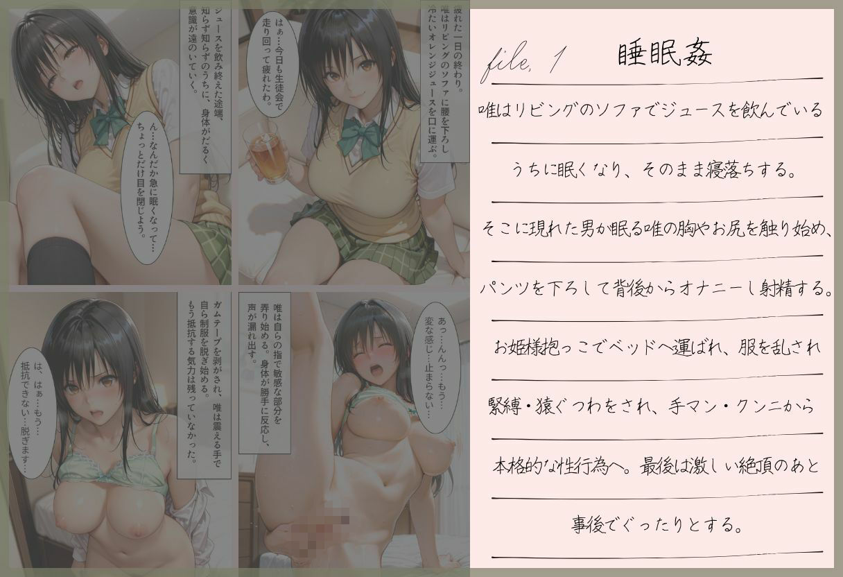 狙われた3人の女子校生 サンプル1ページ目