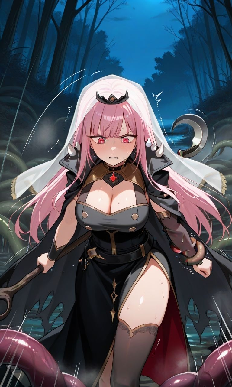 「く…化け物との忌み子なんていやぁ！！」Vtuber森カ◯オペがモンスター討伐で返り討ちにあって無理矢理異種姦されて妊娠させられちゃう話 サンプル6ページ目