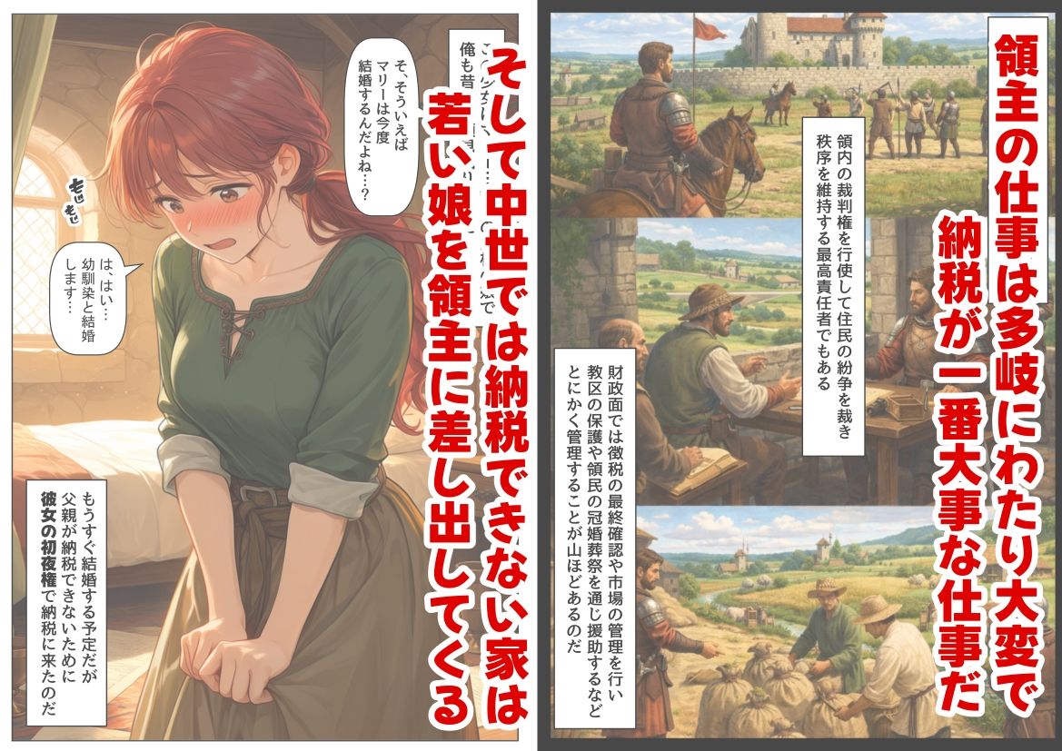 中世領主に転生した俺は、【初夜権】で処女を抱きまくる サンプル3ページ目