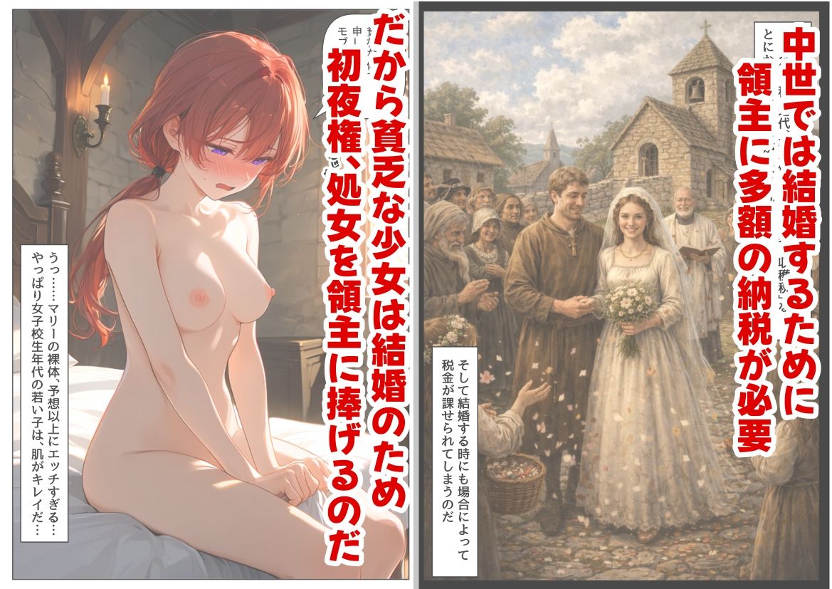 中世領主に転生した俺は、【初夜権】で処女を抱きまくる サンプル4ページ目