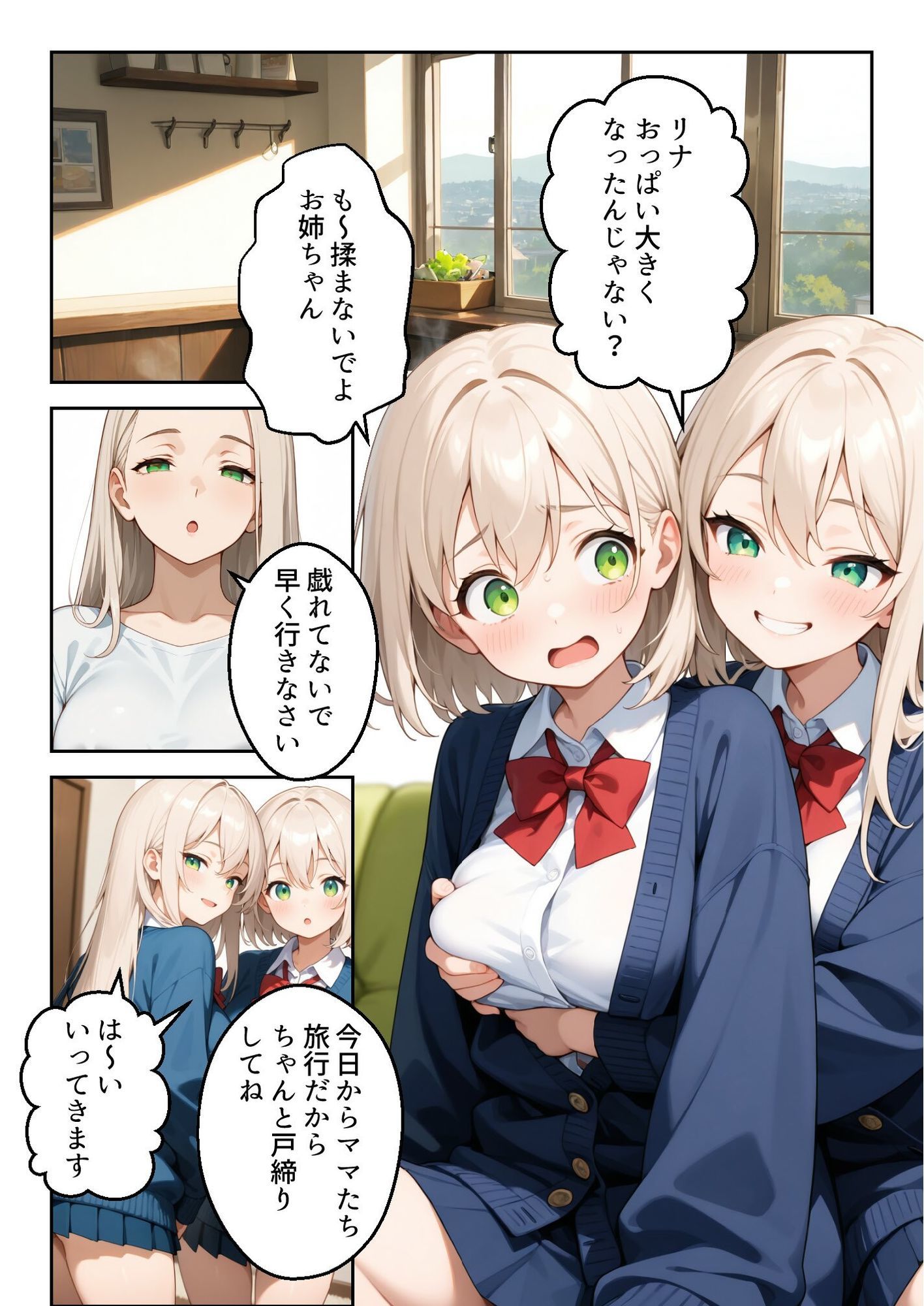 姉妹百合 サンプル2ページ目