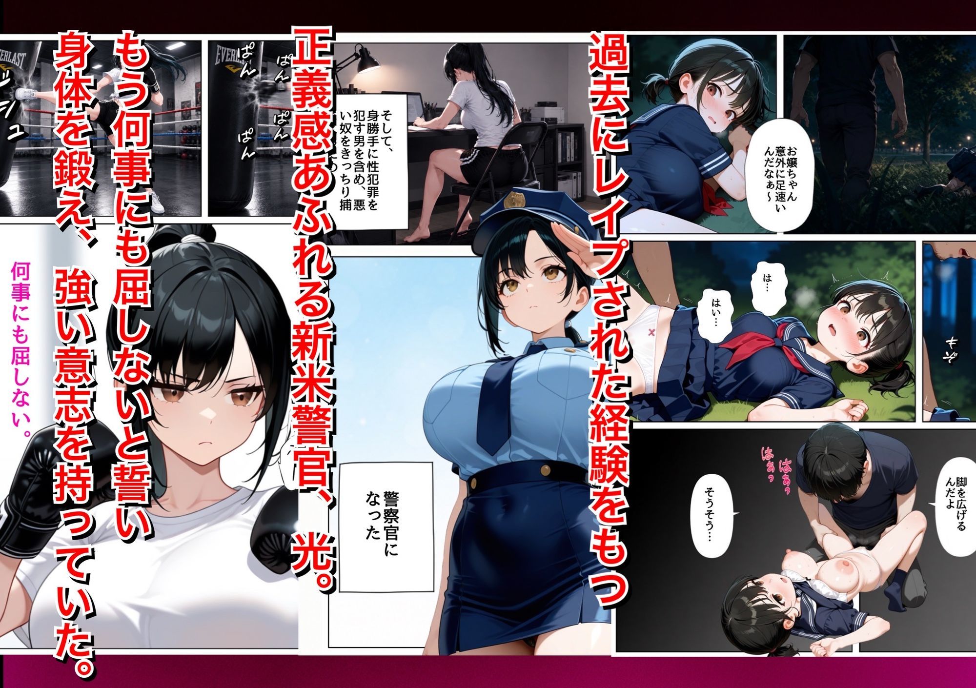 男嫌いな新卒警官を監×してマゾメス化させた結果 サンプル2ページ目