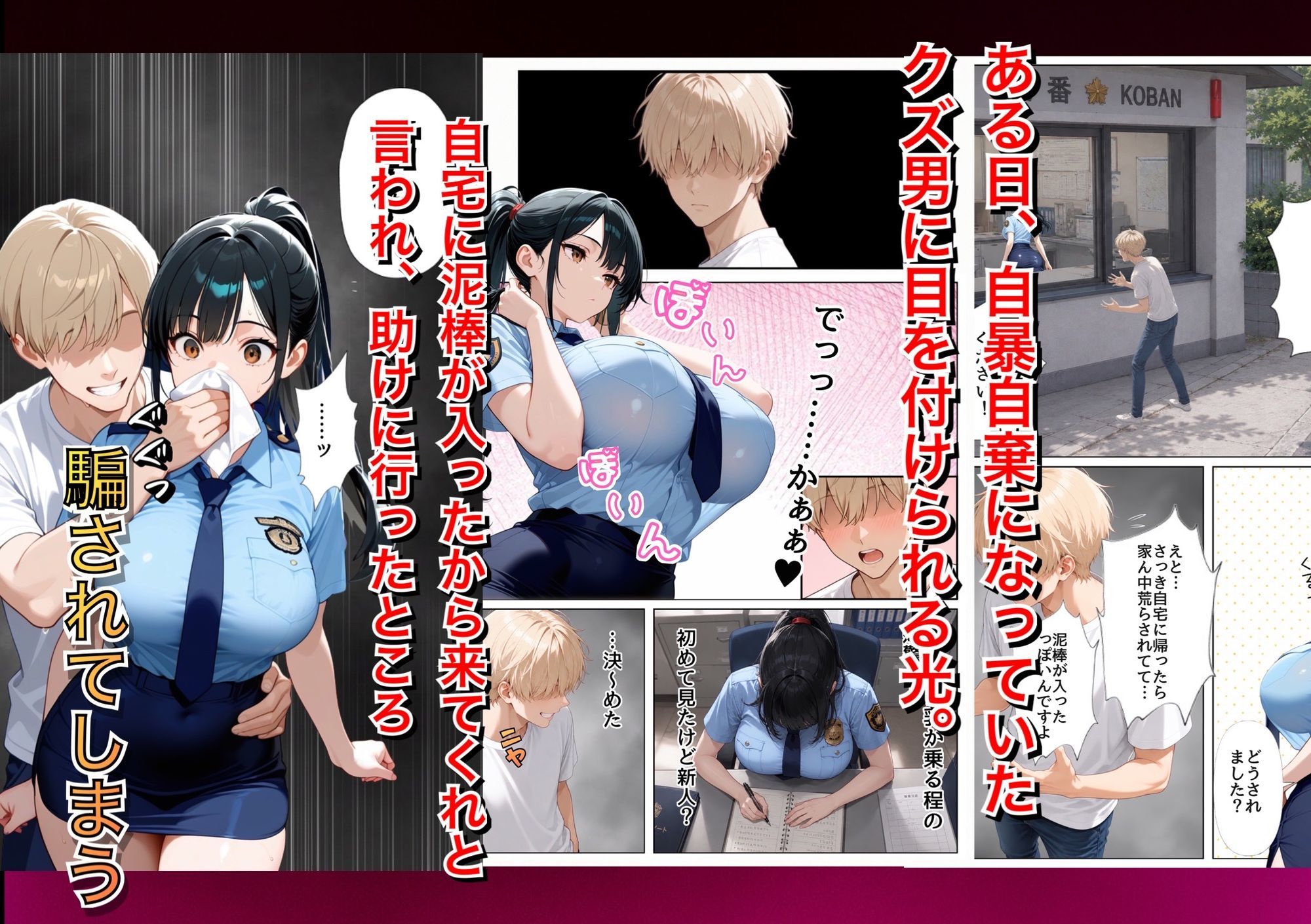男嫌いな新卒警官を監×してマゾメス化させた結果 サンプル3ページ目