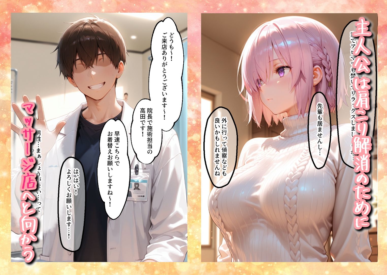 媚薬入りアロマで子宮にキス「先生、これってマッサージですか？」無謀にもイかされまくる話〜シールダー編〜 サンプル1ページ目