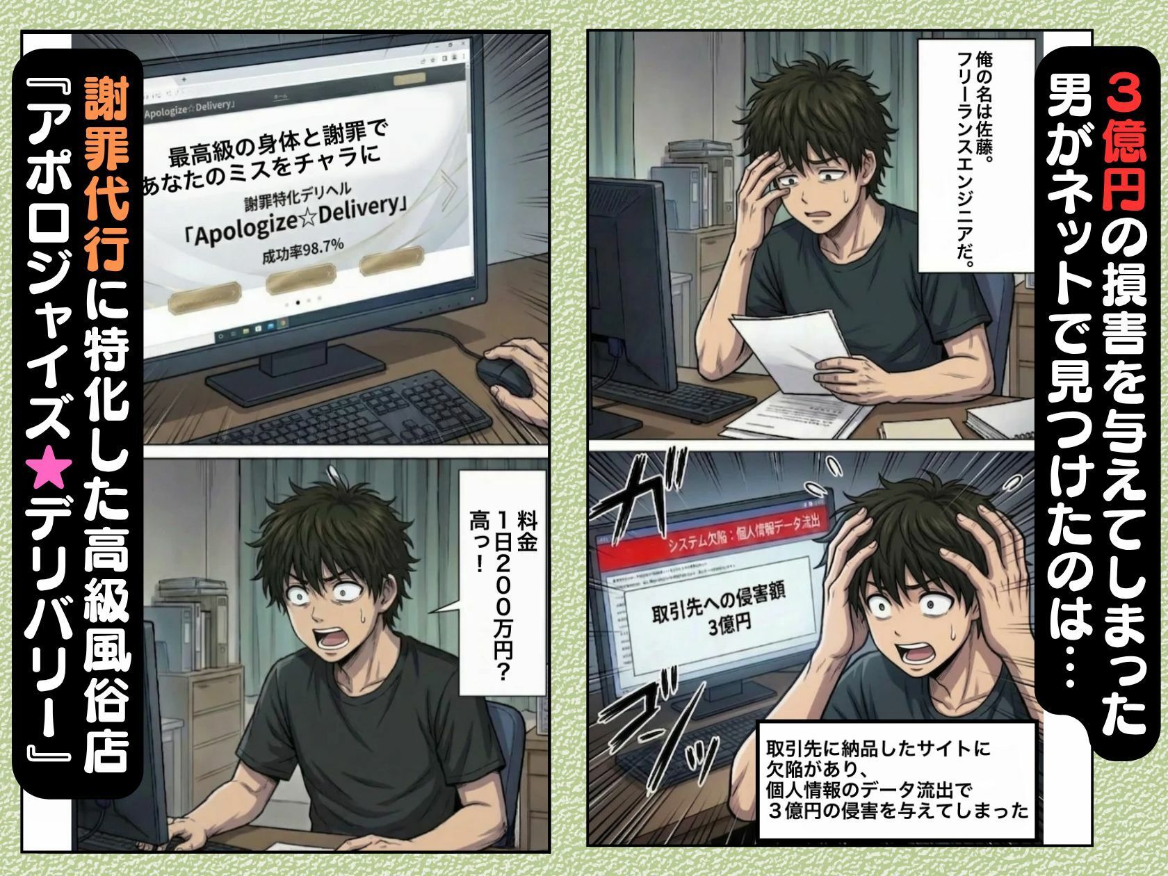 謝罪代行風俗店〜あなたのミスを体で謝罪代行します〜【漫画93P】 サンプル2ページ目