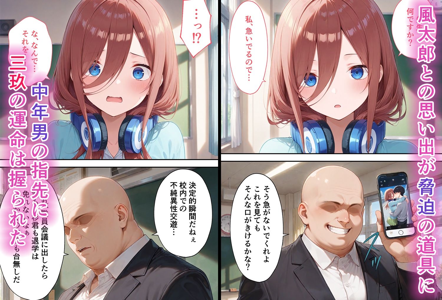 弱みを握られた俺の彼女が寝取られ堕ちるまで 三玖編 サンプル2ページ目