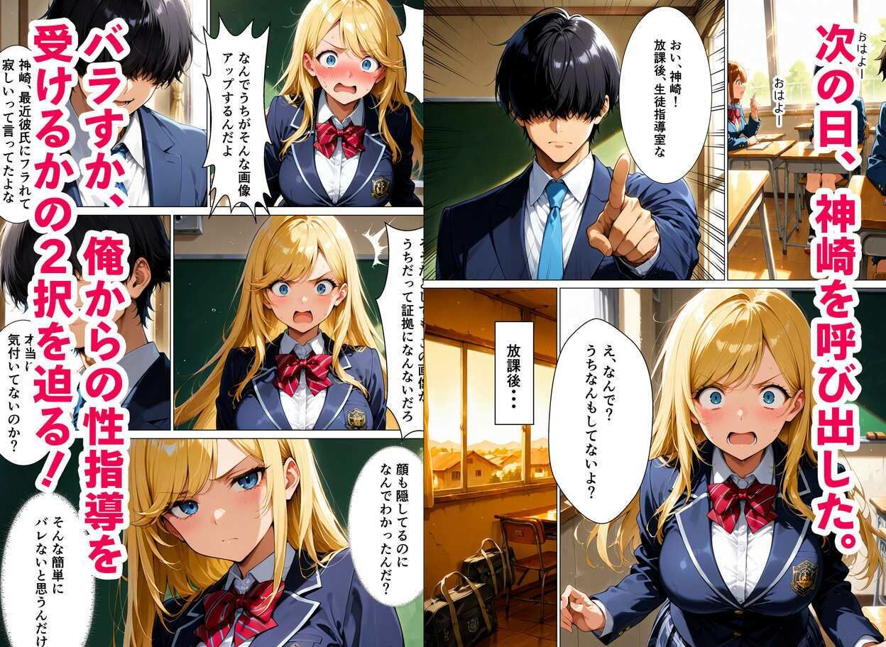 裏アカがバレて、一軍ギャルが放課後先生に性指導された話 サンプル4ページ目