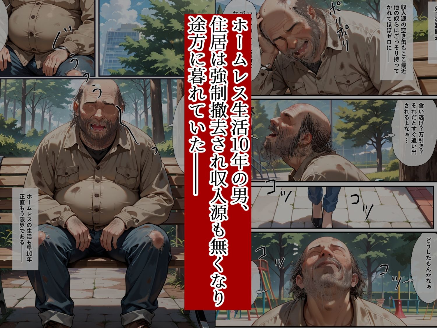 ホームレスレ〇プ サンプル1ページ目