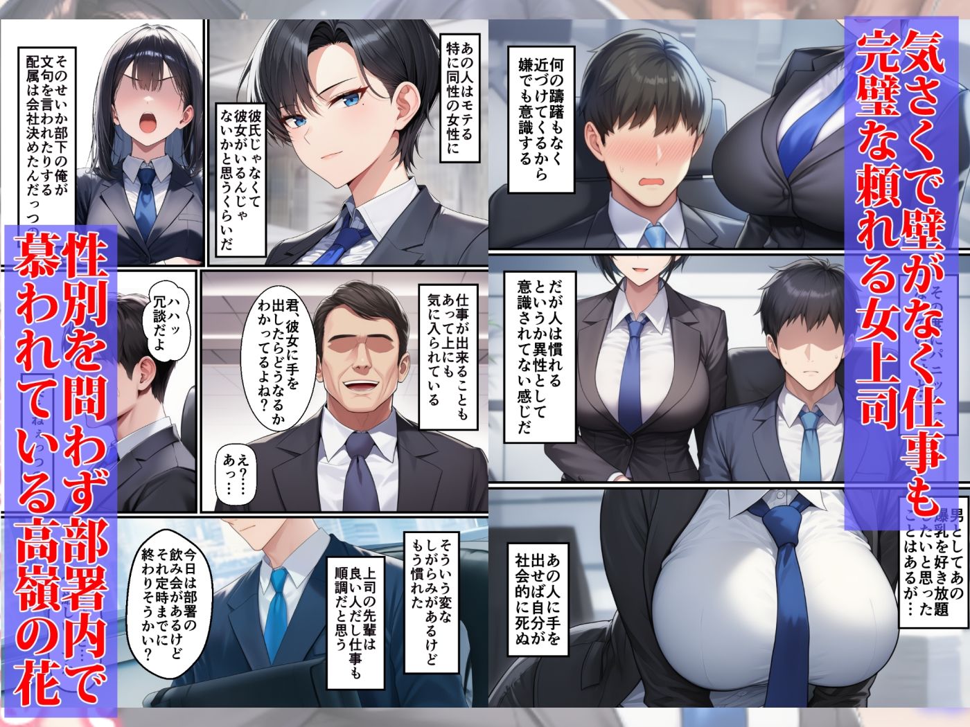 ボーイッシュイケメン女上司が一夜の過ちで目覚める話 サンプル2ページ目