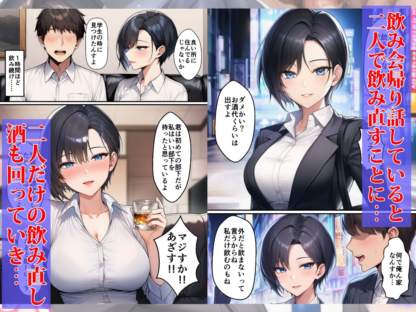 ボーイッシュイケメン女上司が一夜の過ちで目覚める話 サンプル3ページ目