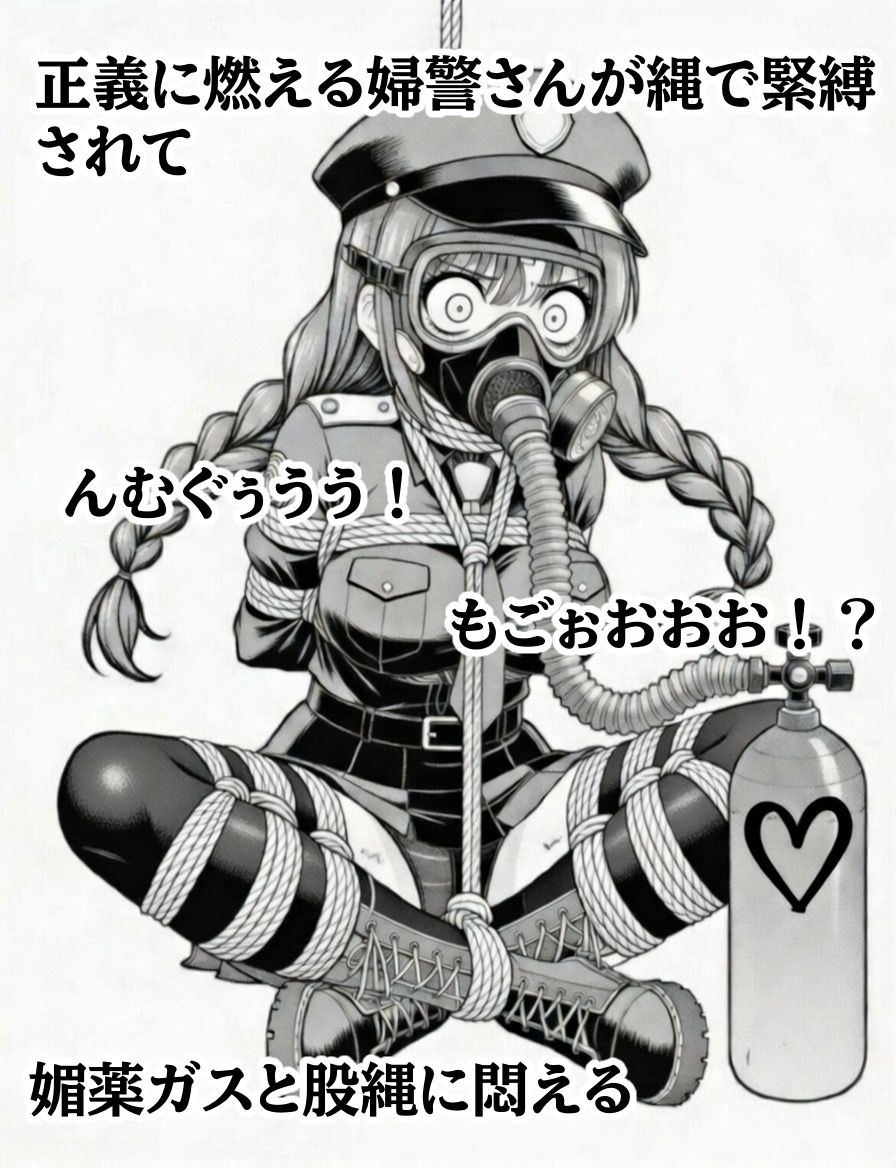 正義の婦警とわがまま令嬢の連縛【猿轡】【媚薬ガス】【股縄絶頂】 サンプル1ページ目